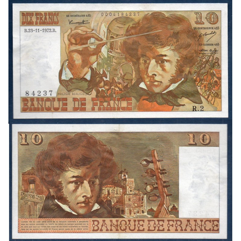 10 Francs Berlioz Sup- 1.9.1966 Billet de la banque de France