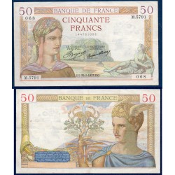 50 Francs Cérès TTB- 25.2.1937 Billet de la banque de France