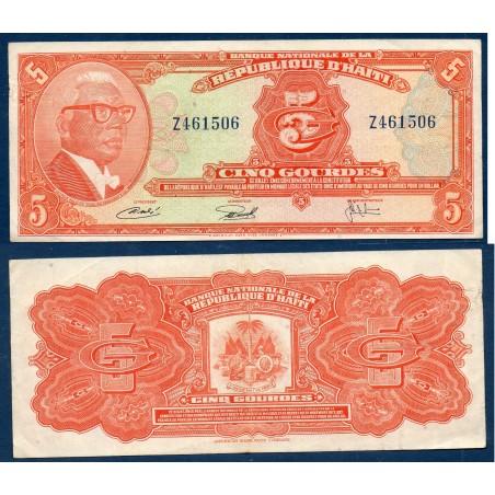 Haïti Pick N°232, TTB Billet de banque de 5 Gourdes 1979
