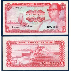 Gambie Pick N°5d, TTB+ Billet de banque de 5 Dalasis 1972-1986