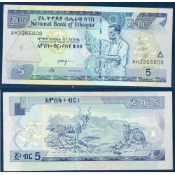 Ethiopie Pick N°47b, Billet de banque de 5 Birr 2000