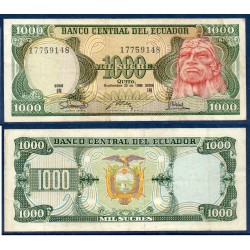 Equateur Pick N°125a, TTB Billet de banque de 1000 Sucres 1984-1986