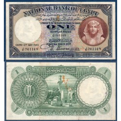 Egypte Pick N°22c, TTB Billet de banque de 1 pound 1943