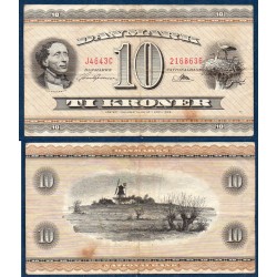Danemark Pick N°44x, TTB Billet de banque de 10 Kroner 1964 J4