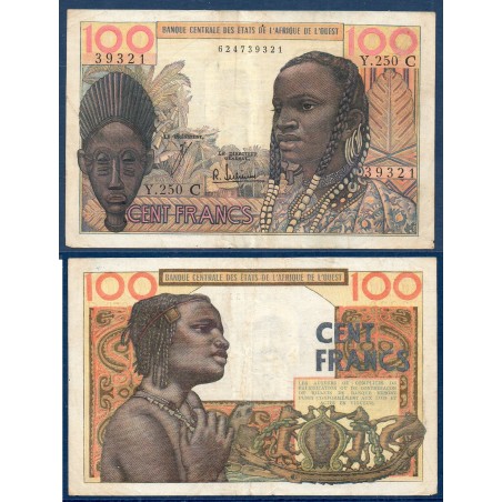 BCEAO Pick 301Cf pour le Burkina Faso, TTB- Billet de banque de 100 Francs 1965