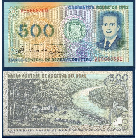 Perou Pick N°125A, Spl Billet de banque de 500 Soles 1982