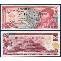 Mexique Pick N°64a, TTB Billet de Banque de 20 pesos 1972