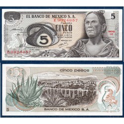 Mexique Pick N°62a, TTB Billet de Banque de 5 pesos 1969