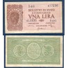 Italie Pick N°29c, TB Billet de banque de 1 Lire 1944