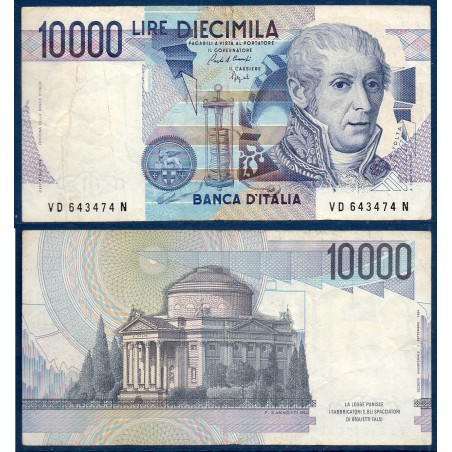 Italie Pick N°112b, TB Billet de banque de 10000 Lire 1984