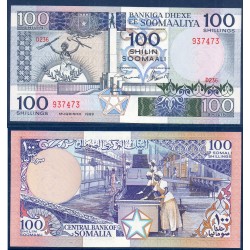 Somalie Pick N°35d, neuf Billet de banque de 100 Shilings 1989