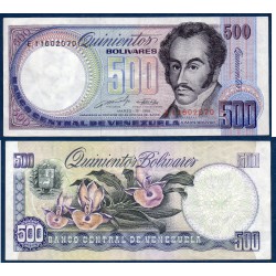 Venezuela Pick N°67c, TTB Billet de banque de 500 Bolivares 1989