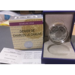 10 euros argent BE 2014 Semeuse, Denier de Charles le chauve pièces de monnaies de Paris