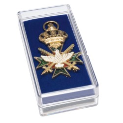 Capsules S rectangulaire pour médailles 98x44x22mm et décorations militaires, velours bleu