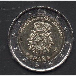 2 euro commémorative Espagne 2024 Police Nationale piece de monnaie €