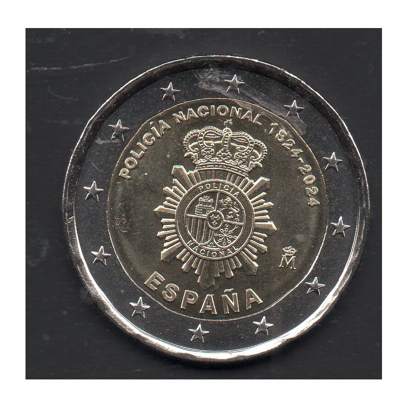 2 euro commémorative Espagne 2024 Police Nationale piece de monnaie €