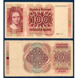 Norvège Pick N°43e, TTB Billet de banque de 100 Kroner 1994