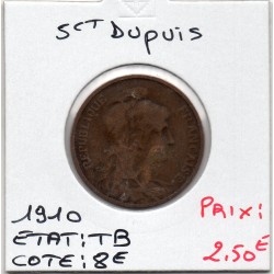 5 centimes Dupuis 1910 TB,...
