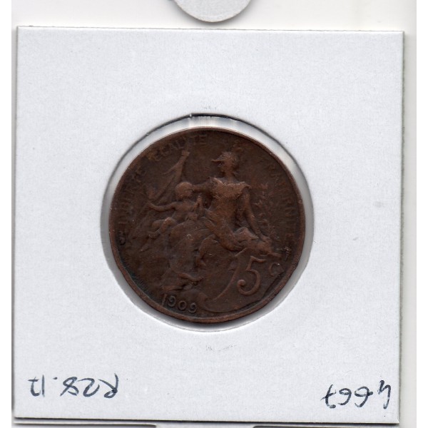 5 centimes Dupuis 1909 TTB, France pièce de monnaie