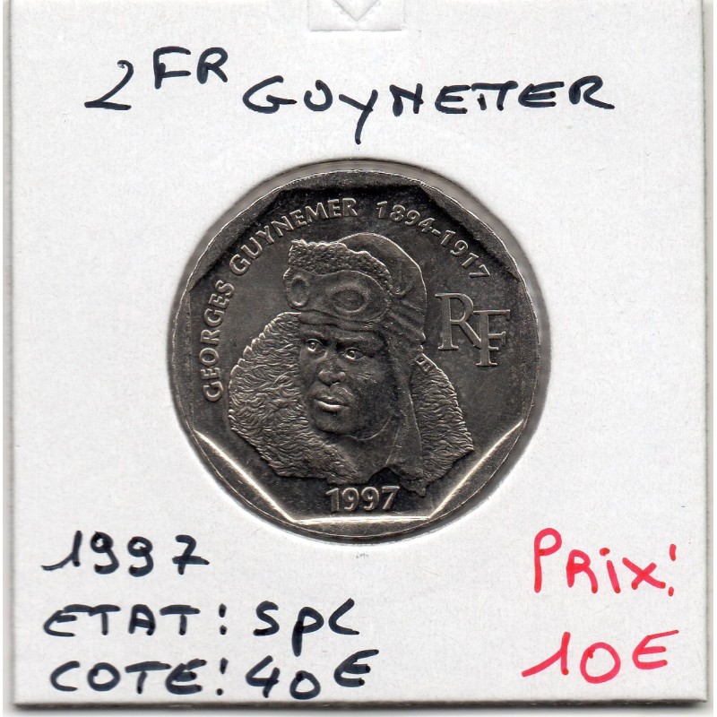 2 francs Guynemer Nickel 1997 Spl, France pièce de monnaie