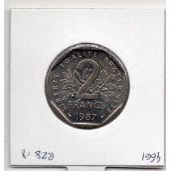 2 francs Semeuse Nickel 1987 Spl, France pièce de monnaie