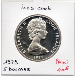 Cook 5 dollars 1979 FDC BE, pièce de monnaie