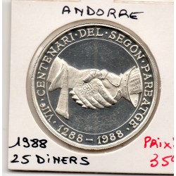 Andorre 25 diners 1988, FDC...