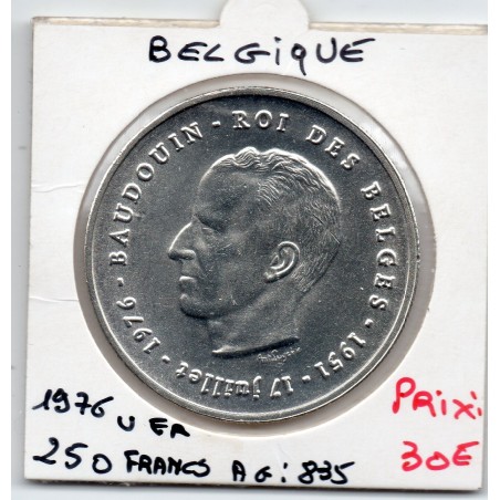 Belgique 250  Francs 1976 en Français Spl, KM 157 pièce de monnaie