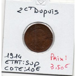 2 centimes Dupuis 1914 Sup, France pièce de monnaie