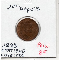 2 centimes Dupuis 1899 Sup, France pièce de monnaie