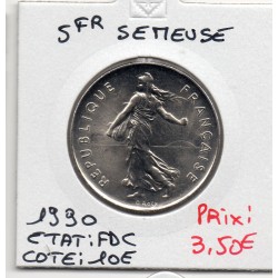 5 francs Semeuse Cupronickel 1990 FDC, France pièce de monnaie