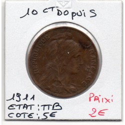 10 centimes Dupuis 1911 TTB, France pièce de monnaie
