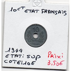 10 centimes état Français 1944 Sup, France pièce de monnaie