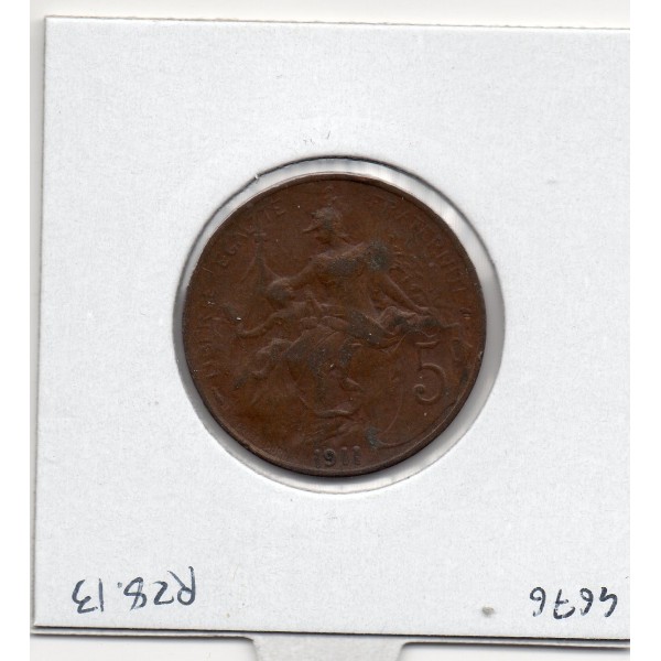 5 centimes Dupuis 1911 TTB, France pièce de monnaie