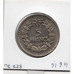 5 francs Lavrillier 1937 Sup, France pièce de monnaie