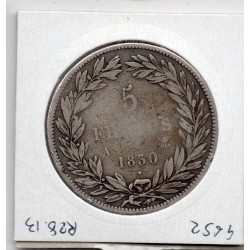 5 francs Louis Philippe sans I 1830 A tranche creux TB-, France pièce de monnaie