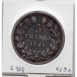 5 francs Louis Philippe 1841 W Lille TB, France pièce de monnaie