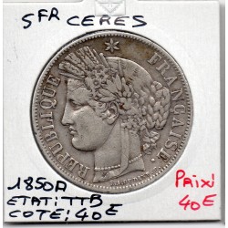 5 francs Cérès 1850 A Paris...