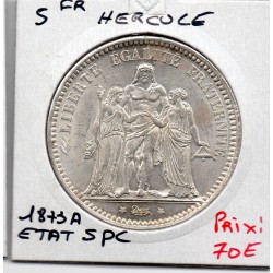 5 francs Hercule 1873 A Paris Spl, France pièce de monnaie