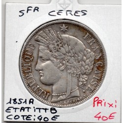 5 francs Cérès 1851 A Paris...