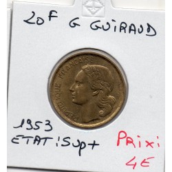 20 francs Coq Guiraud 1953 Sup+, France pièce de monnaie