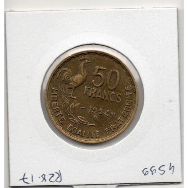 50 francs Coq Guiraud 1954 B TTB, France pièce de monnaie
