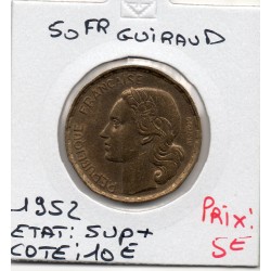 50 francs Coq Guiraud 1952 Sup+, France pièce de monnaie