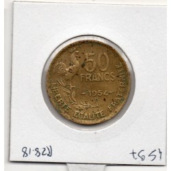 50 francs Coq Guiraud 1954 B B, France pièce de monnaie
