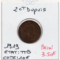 2 centimes Dupuis 1919 TTB, France pièce de monnaie