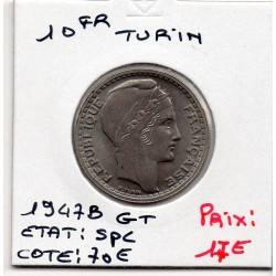 10 francs Turin 1947 B grosse tête Spl, France pièce de monnaie