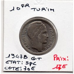 10 francs Turin 1947 B grosse tête Spl, France pièce de monnaie