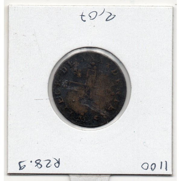 30 ou XXX Deniers 1710 AA Metz Louis XIV pièce de monnaie royale