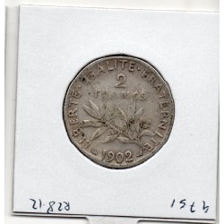 2 Francs Semeuse Argent 1902 TTB, France pièce de monnaie