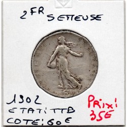 2 Francs Semeuse Argent 1902 TTB, France pièce de monnaie